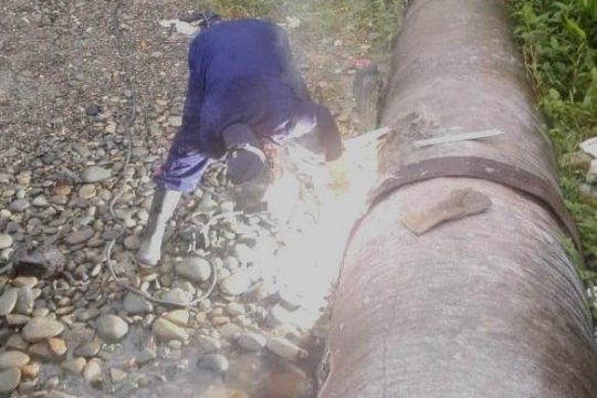 reparación tuberia de 30